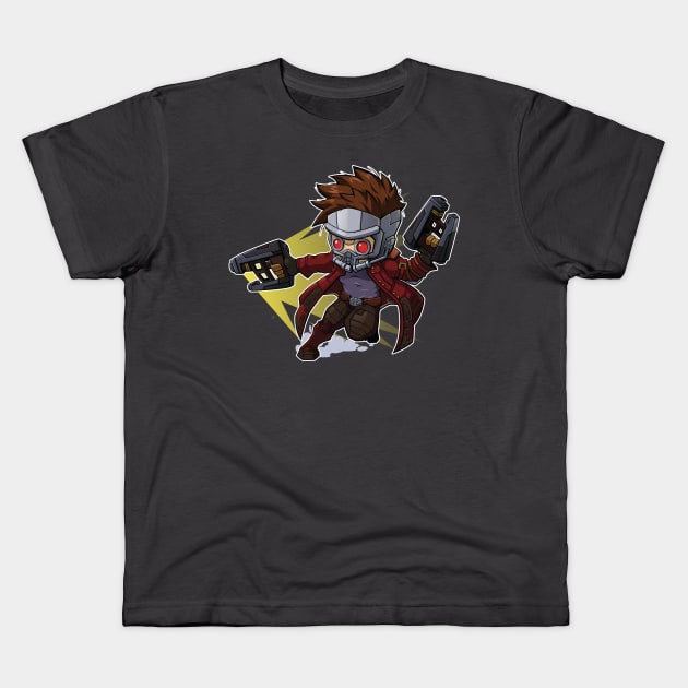 Starlord Chibi Kids T-Shirt by Xar623
